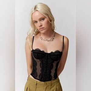Urban Outfitters Out From Undet Modern Love Corset Top Sz L
